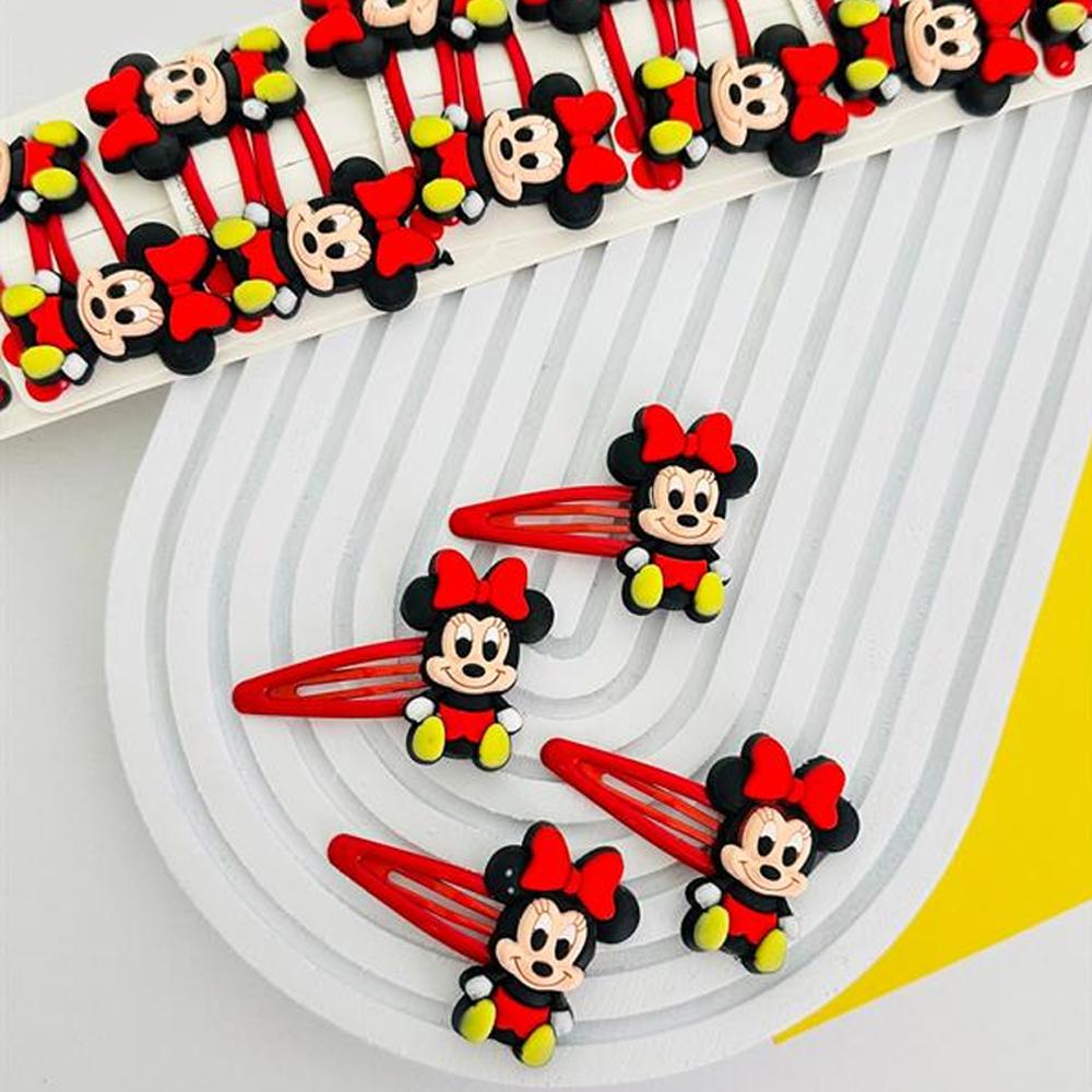 Çıtçıtlı Mickey Mouse Kırmızı Renk Toka