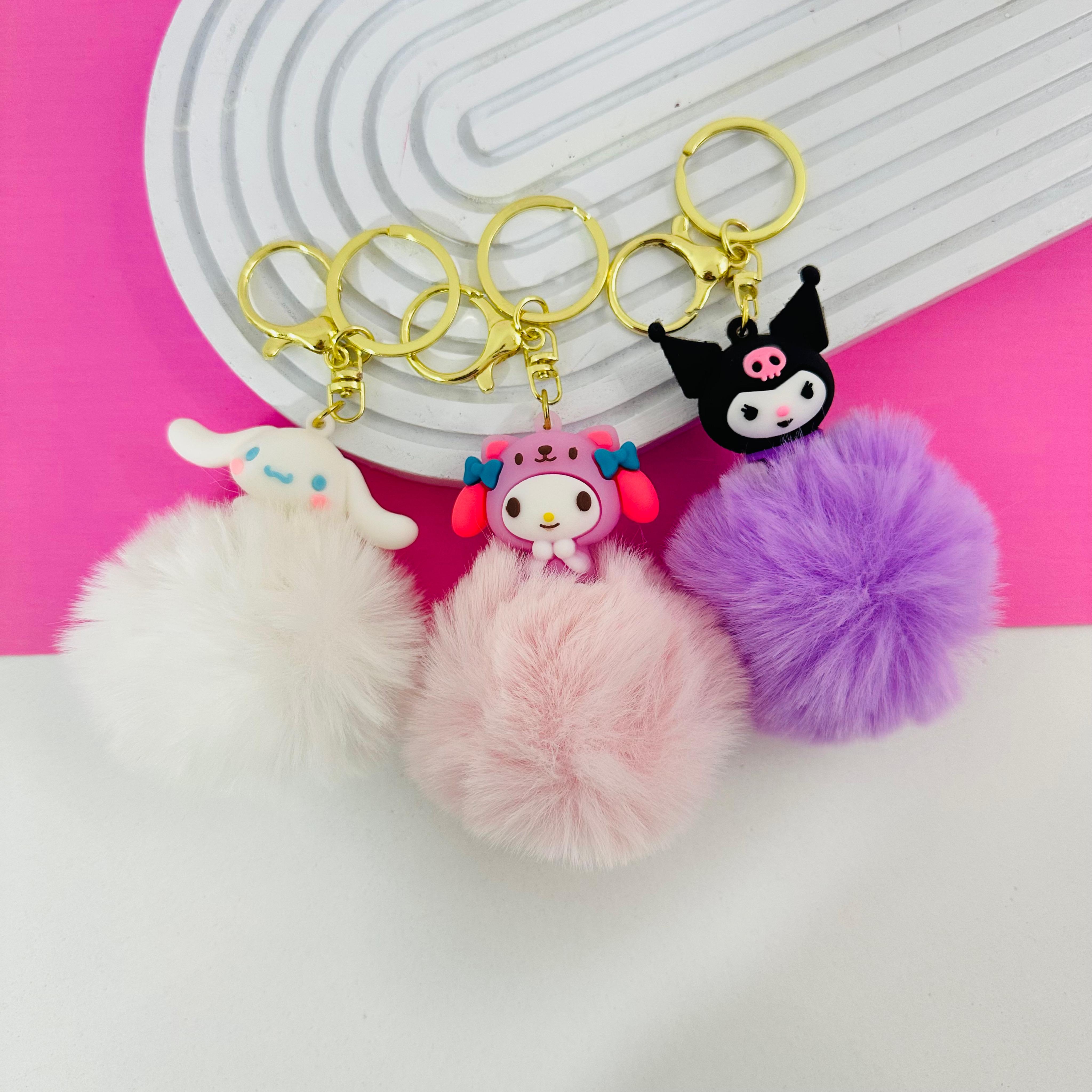 Ponponlu Kuromi Anahtarlık Çanta Aksesuarı
